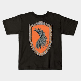 Feathercrest (Shield copper and silver Celtic Rope on wood) Kids T-Shirt